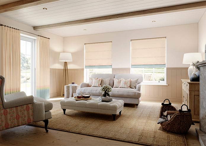 Petal & Block Monsoon Mist, Dhara - Roman Blind - Image 6